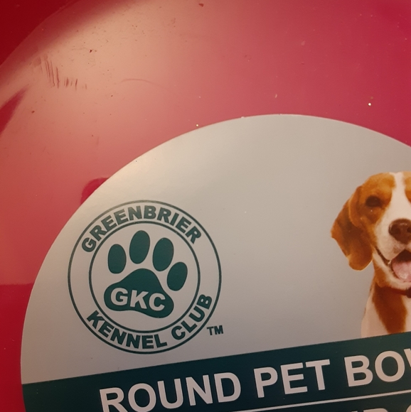 Greenbrier Kennel Club Round Pink Pet Bowl - Picture 4 of 6